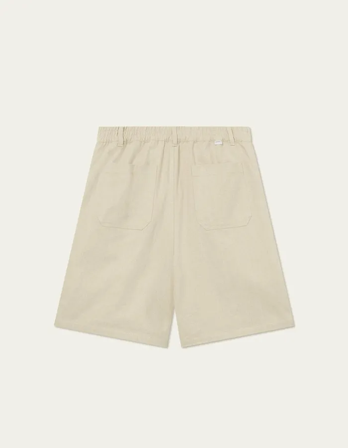 Men Les Deux Shorts Johnny Casual Slub Twill Shorts 8211 Ivory
