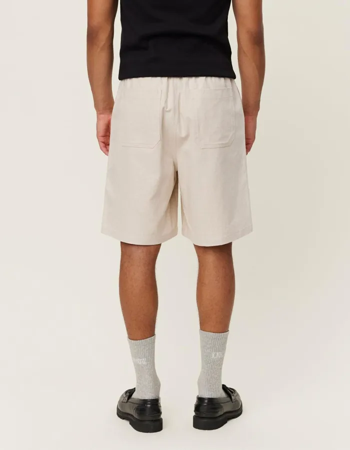 Men Les Deux Shorts Johnny Casual Slub Twill Shorts 8211 Ivory