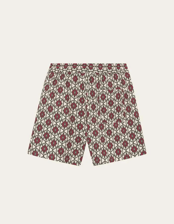 Men Les Deux Shorts Ornament AOP Swim Shorts 8211 IvoryChive Green