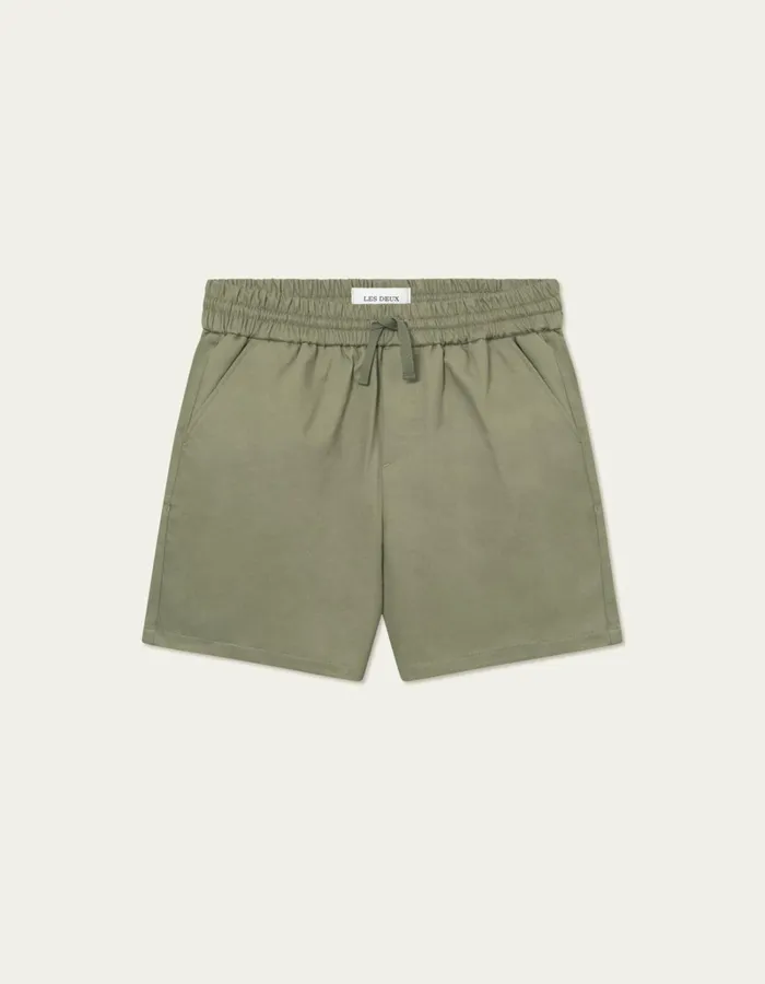 Men Les Deux Shorts Otto Cotton Shorts 8211 Lichen Green