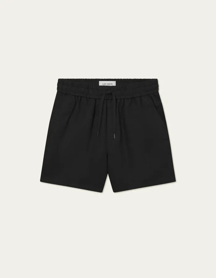 Men Les Deux Shorts Otto Linen Shorts 8211 BlackBlack