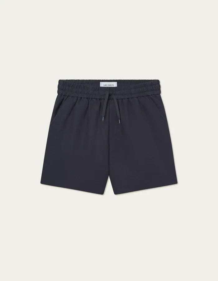 Men Les Deux Shorts Otto Linen Shorts 8211 Dark Navy