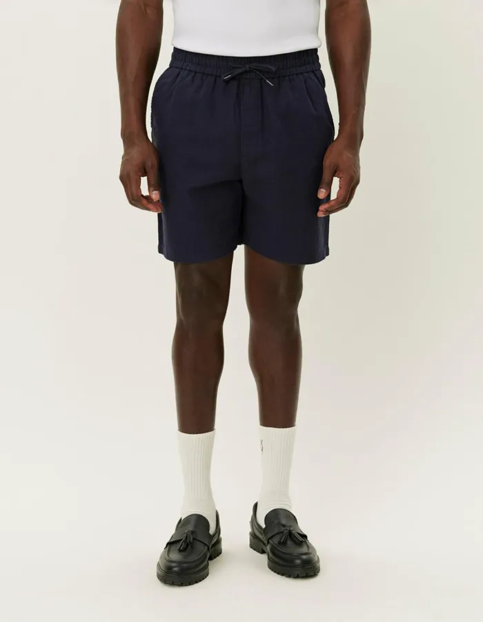 Men Les Deux Shorts Otto Linen Shorts 8211 Dark Navy
