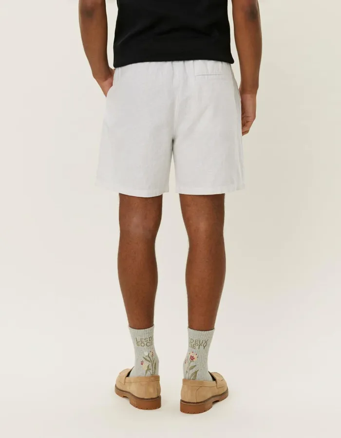Men Les Deux Shorts Otto Linen Shorts 8211 WhiteWhite
