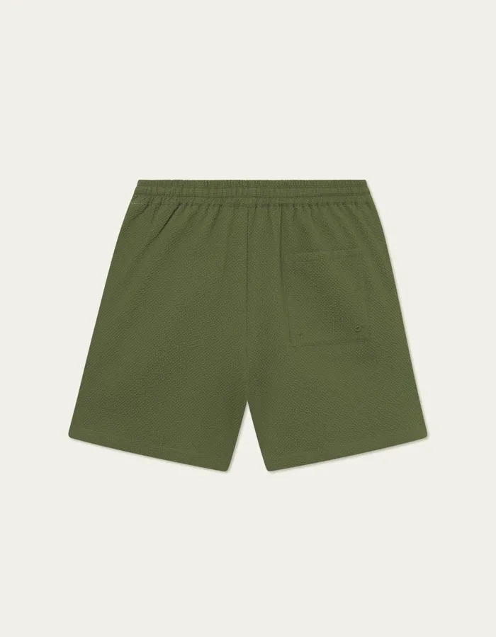 Men Les Deux Shorts Stan Seersucker Swim Shorts 20 8211 Chive Green