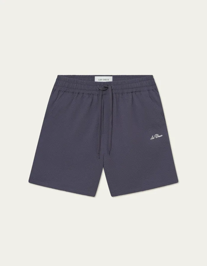 Men Les Deux Shorts Stan Seersucker Swim Shorts 20 8211 Graystone