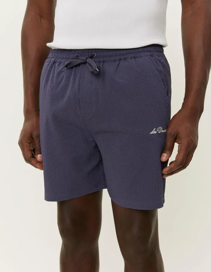 Men Les Deux Shorts Stan Seersucker Swim Shorts 20 8211 Graystone