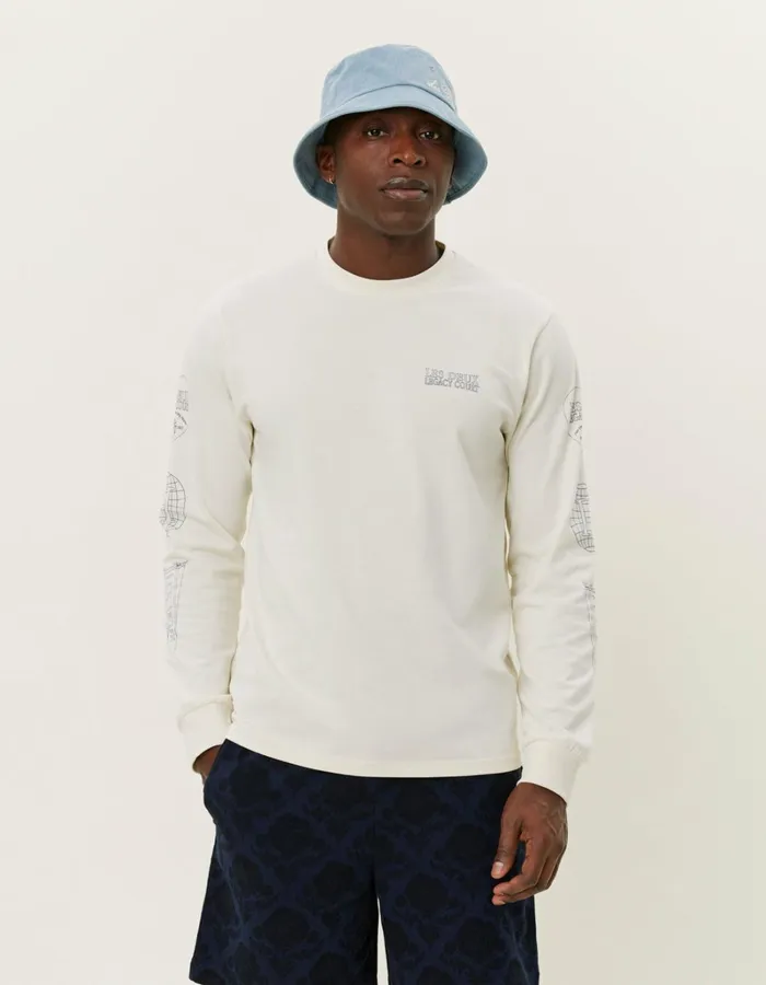 Men Les Deux Tshirts Atlas LS TShirt 8211 Ivory