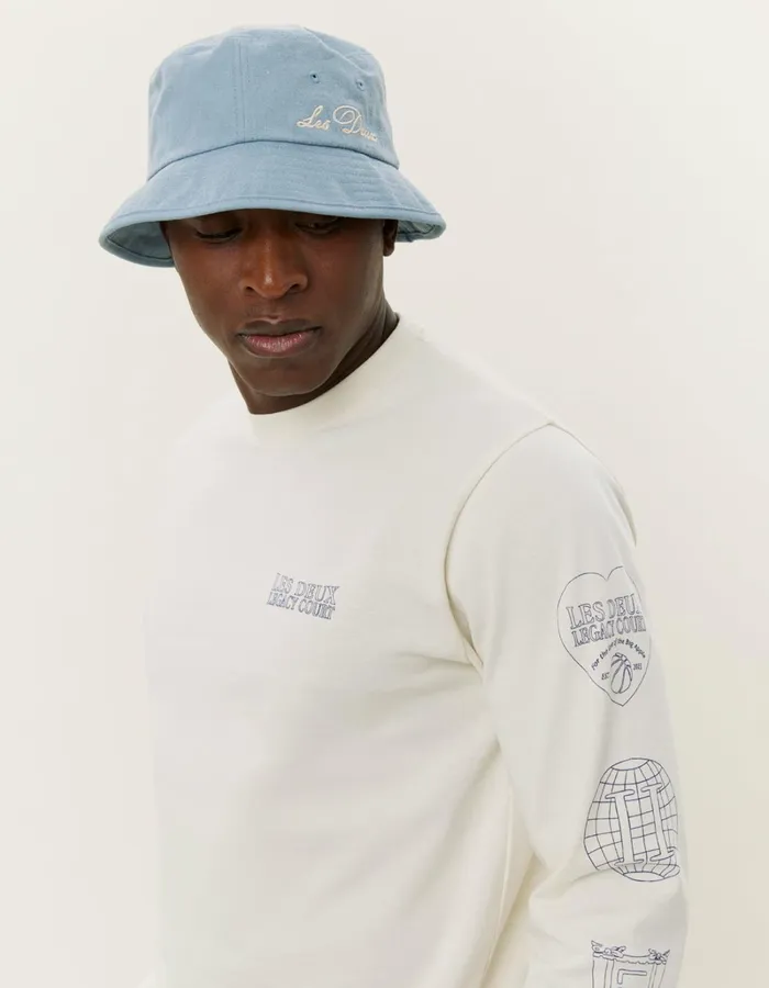 Men Les Deux Tshirts Atlas LS TShirt 8211 Ivory