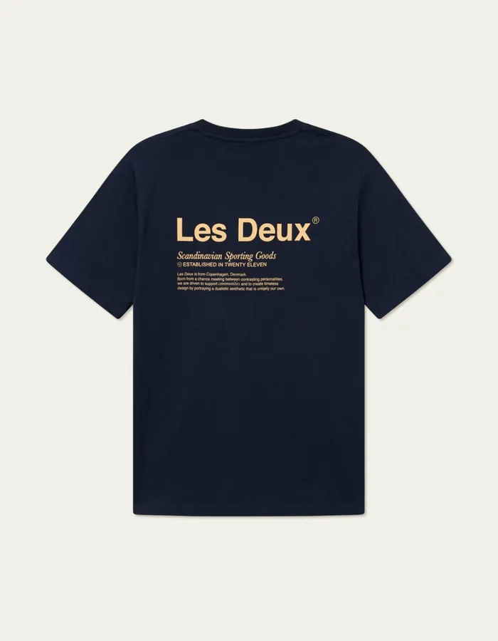 Men Les Deux Tshirts Brody TShirt 20 8211 Dark NavyMustard Yellow