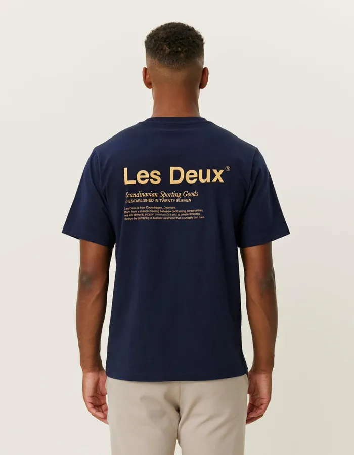 Men Les Deux Tshirts Brody TShirt 20 8211 Dark NavyMustard Yellow