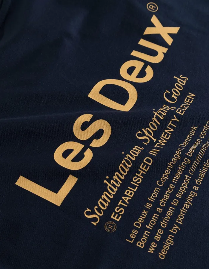 Men Les Deux Tshirts Brody TShirt 20 8211 Dark NavyMustard Yellow