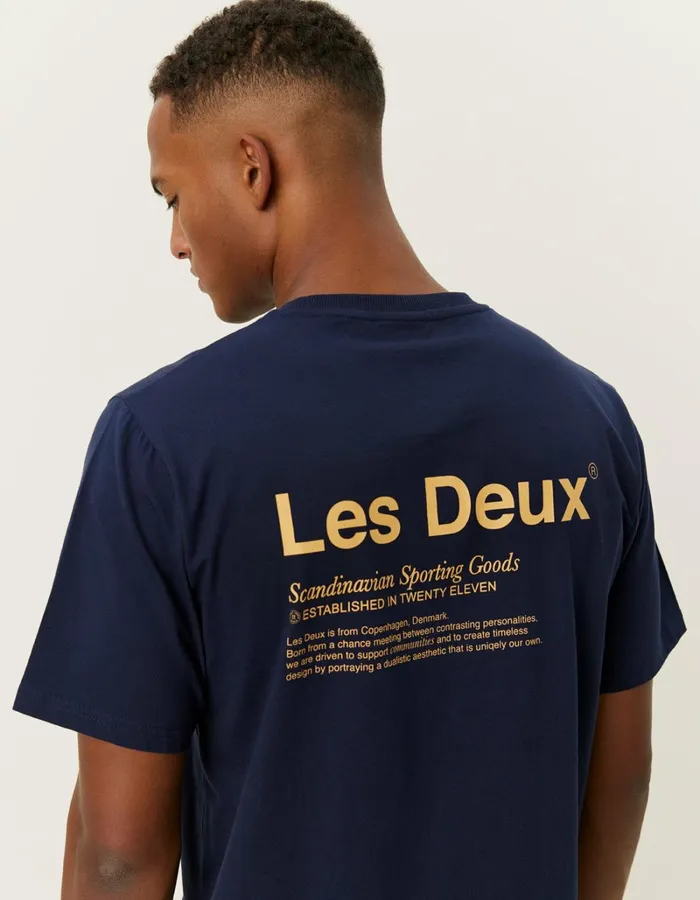 Men Les Deux Tshirts Brody TShirt 20 8211 Dark NavyMustard Yellow