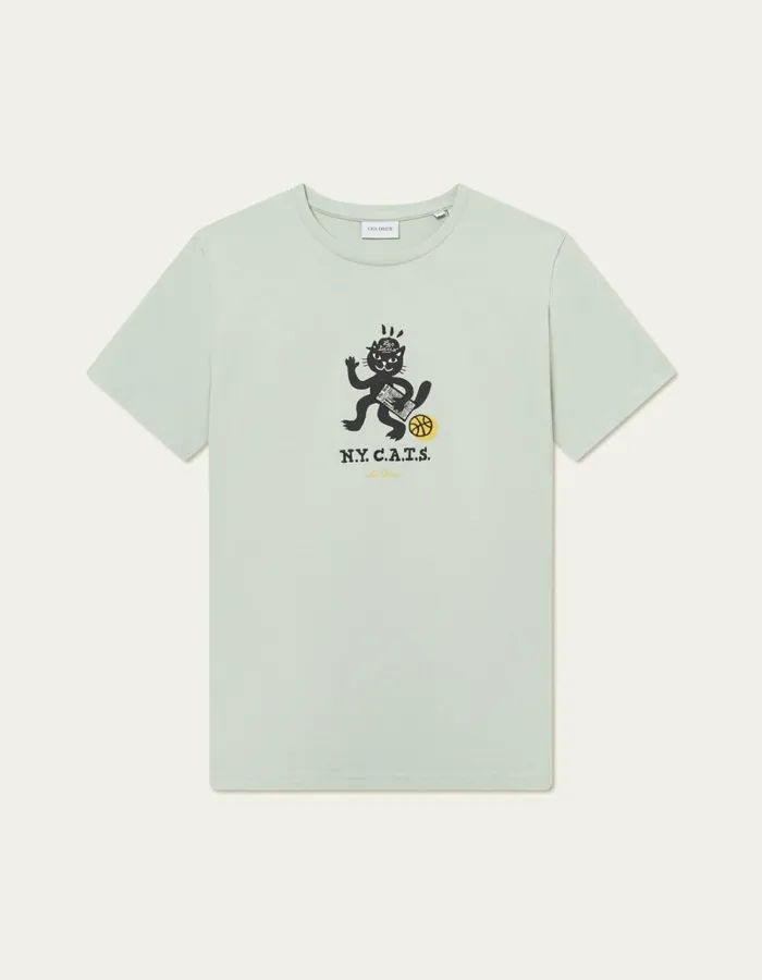 Men Les Deux Tshirts Bruno Cat TShirt 8211 Smoke Green
