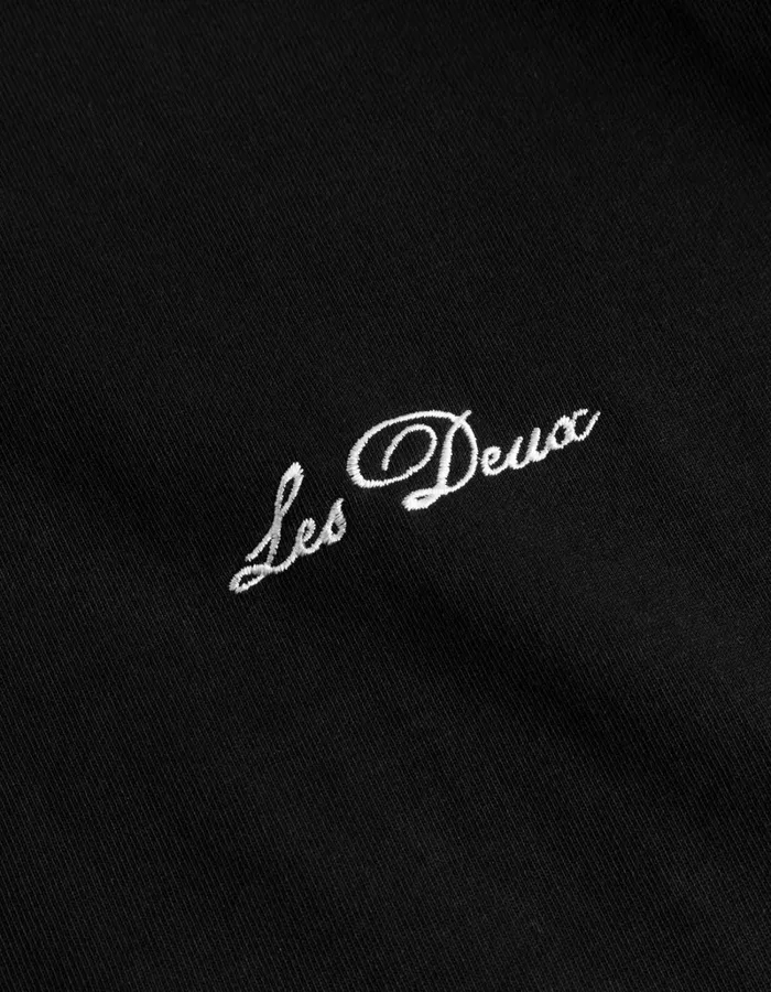 Men Les Deux Tshirts Crew LS TShirt 8211 BlackLight Ivory