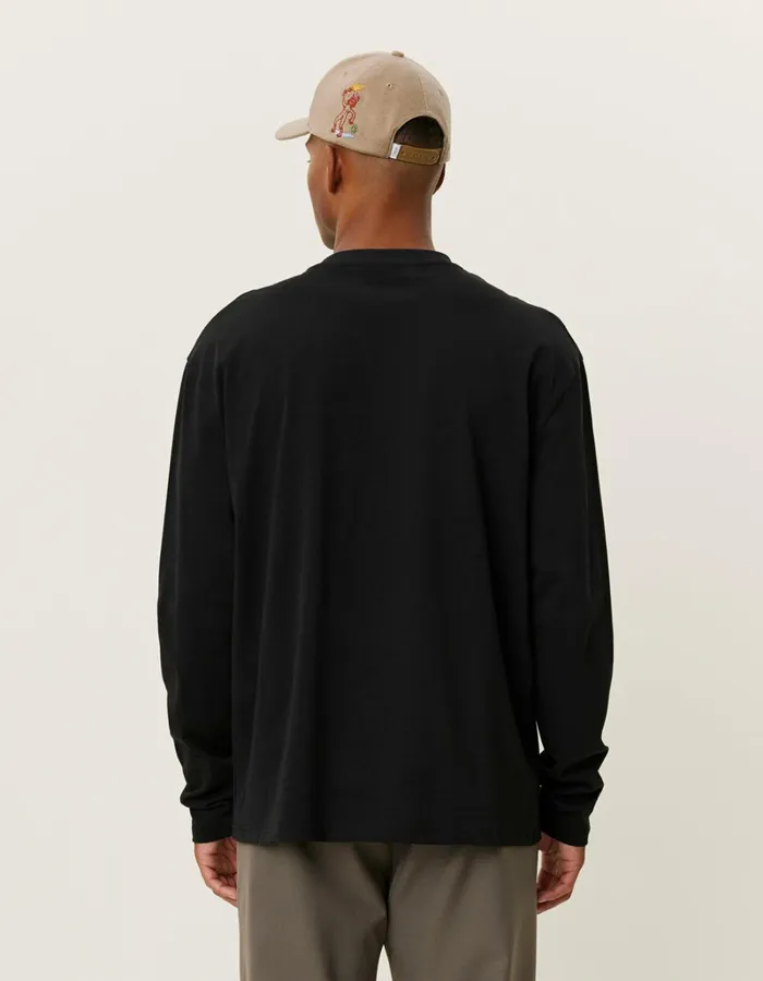 Men Les Deux Tshirts Crew LS TShirt 8211 BlackLight Ivory
