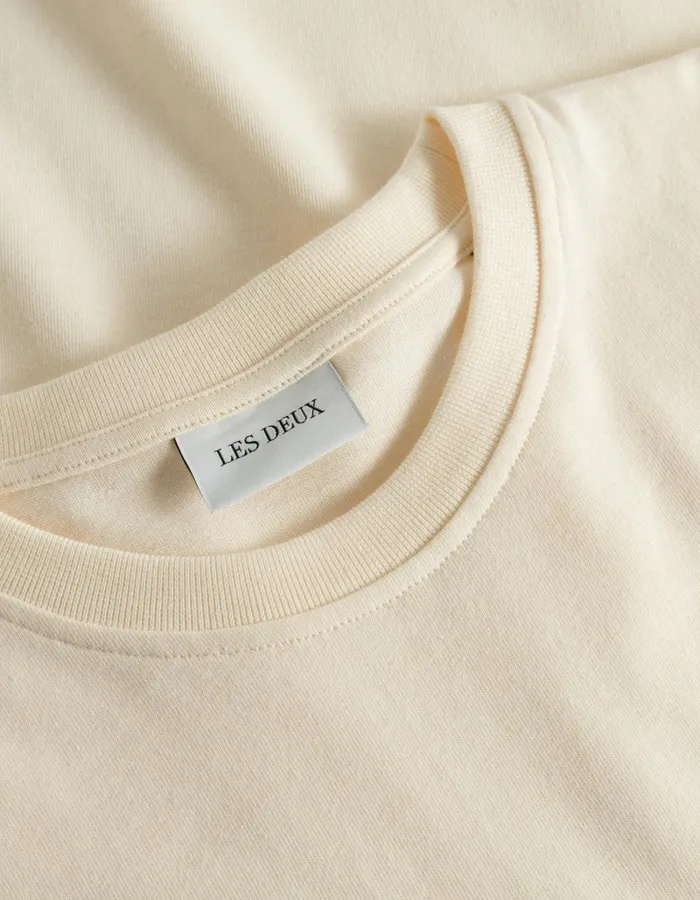 Men Les Deux Tshirts Crew LS TShirt 8211 IvoryLight Ivory