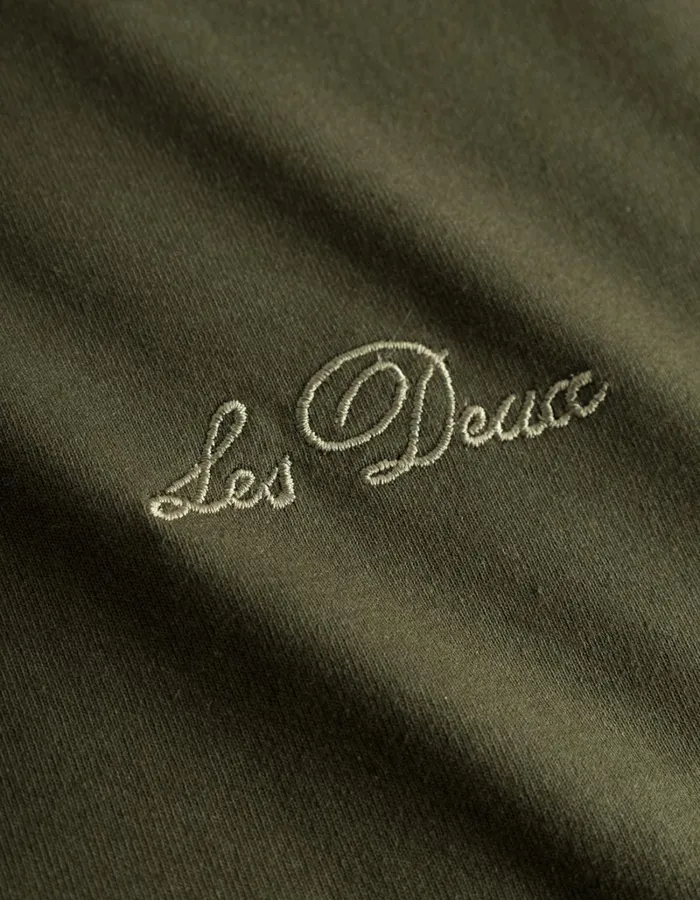 Men Les Deux Tshirts Crew TShirt 8211 Forest GreenSurplus Green