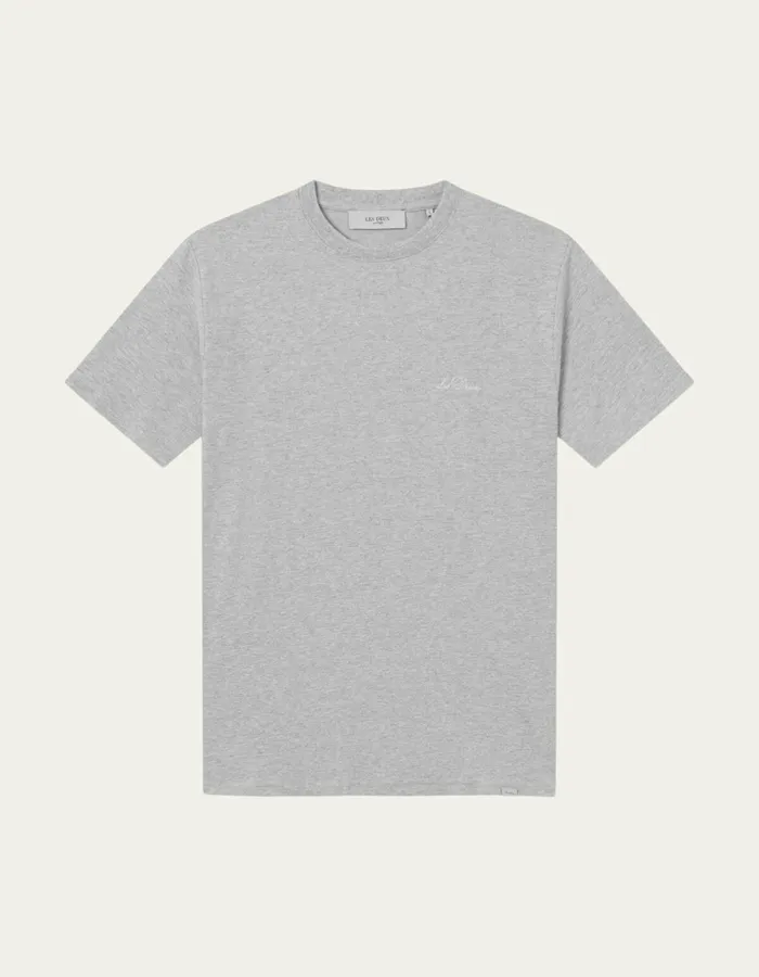 Men Les Deux Tshirts Crew TShirt 8211 Grey MelangeWhite