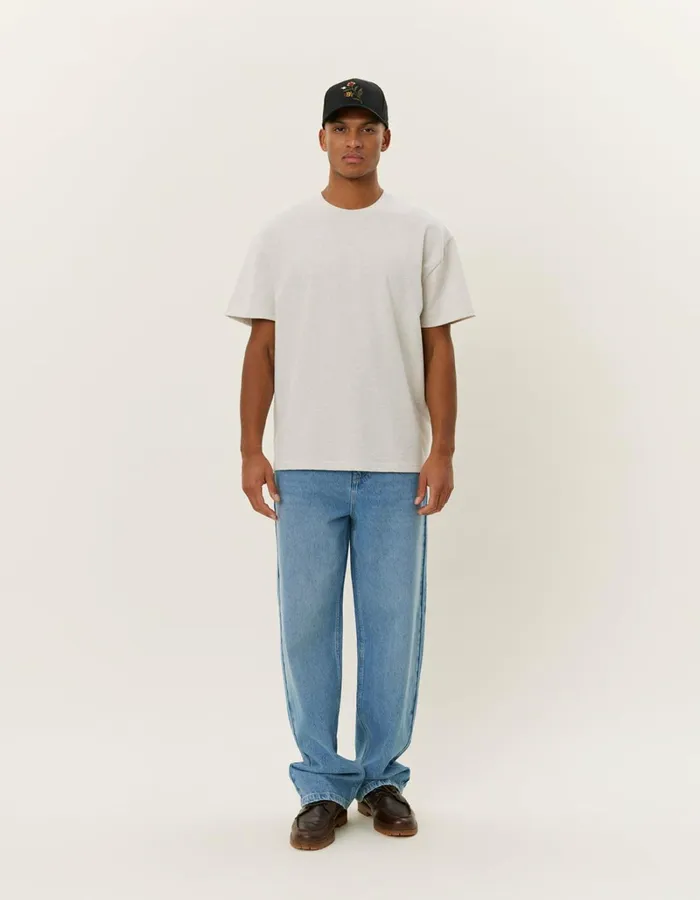 Men Les Deux Tshirts Crew TShirt 8211 Snow MelangeWhite