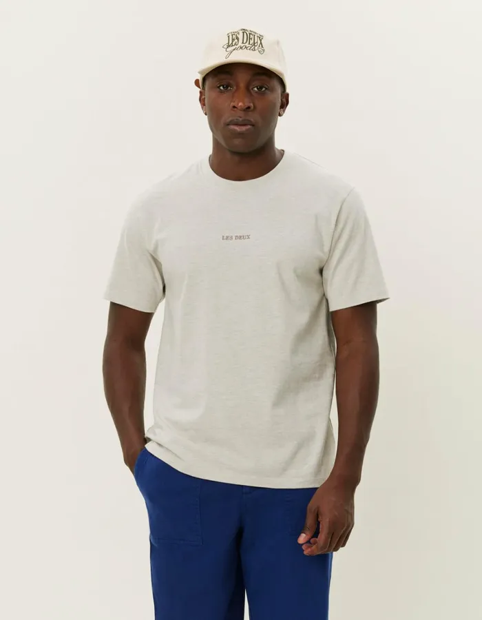 Men Les Deux Tshirts Dexter TShirt 8211 Ivory Melange