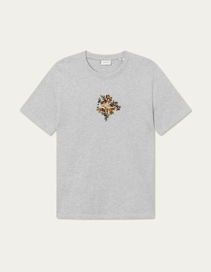 Men Les Deux Tshirts Fiore TShirt 8211 Snow Melange