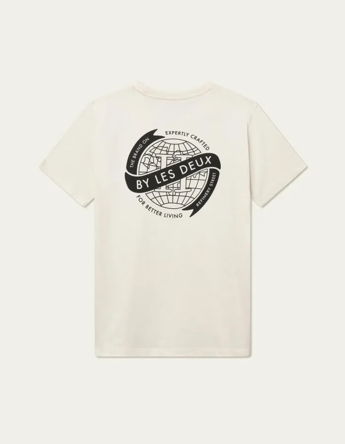Men Les Deux Tshirts Globe TShirt 8211 IvoryBlack