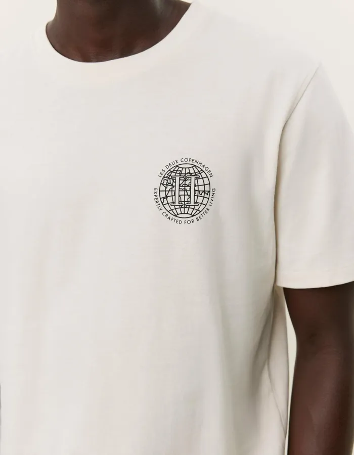 Men Les Deux Tshirts Globe TShirt 8211 IvoryBlack