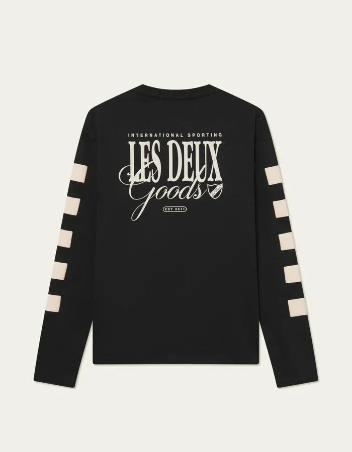 Men Les Deux Tshirts Goods LS TShirts 8211 BlackIvory