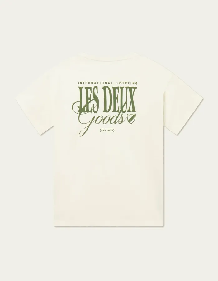 Men Les Deux Tshirts Goods TShirt 8211 IvoryChive Green