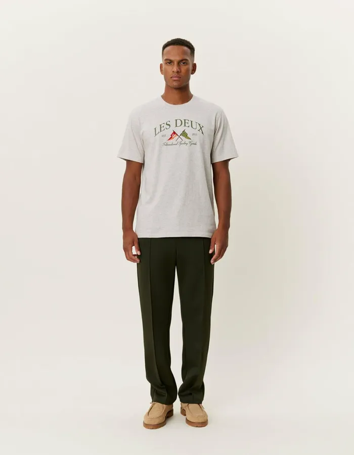 Men Les Deux Tshirts Ivy League TShirt 8211 Oatmeal Mlange
