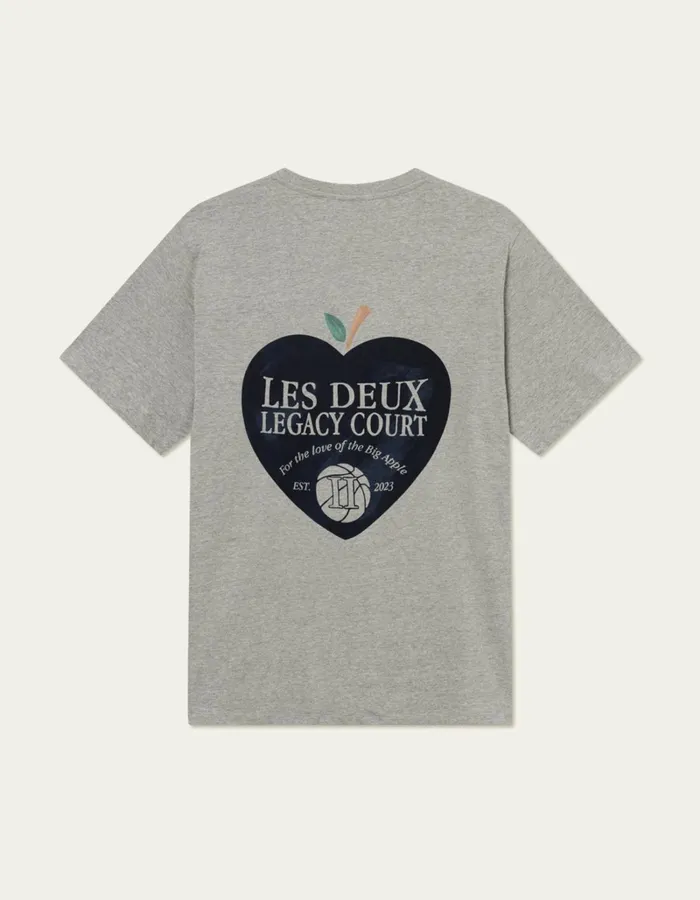 Men Les Deux Tshirts Legacy Court TShirt 8211 Grey Melange