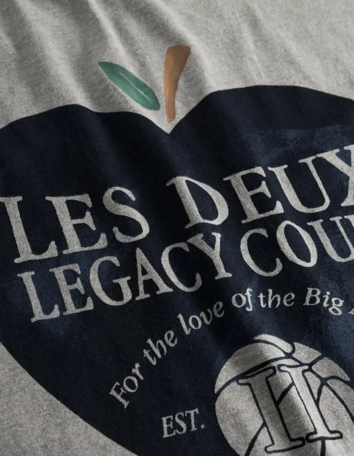 Men Les Deux Tshirts Legacy Court TShirt 8211 Grey Melange