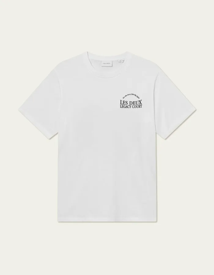 Men Les Deux Tshirts Legacy Court TShirt 8211 WhiteWhite