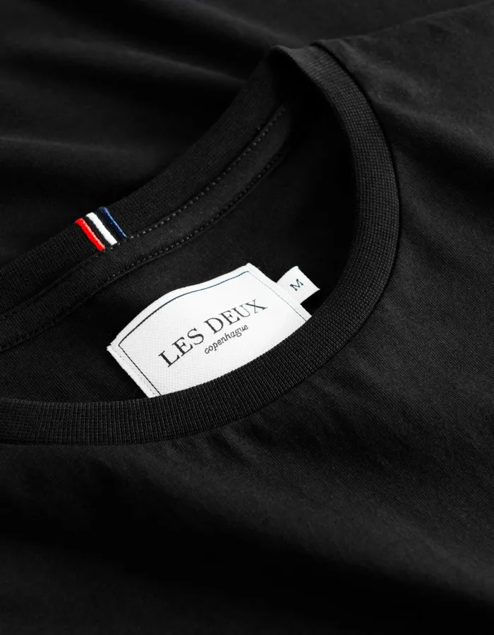 Men Les Deux Tshirts Lens TShirt 8211 BlackWhite