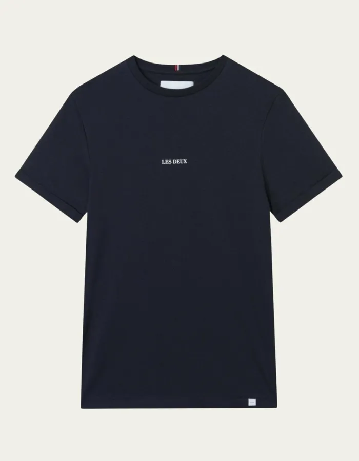 Men Les Deux Tshirts Lens TShirt 8211 Dark NavyWhite