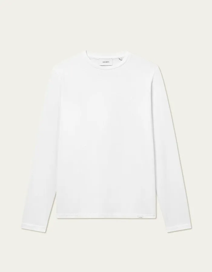 Men Les Deux Tshirts Norregaard LS TShirt Tonal 8211 WhiteWhite