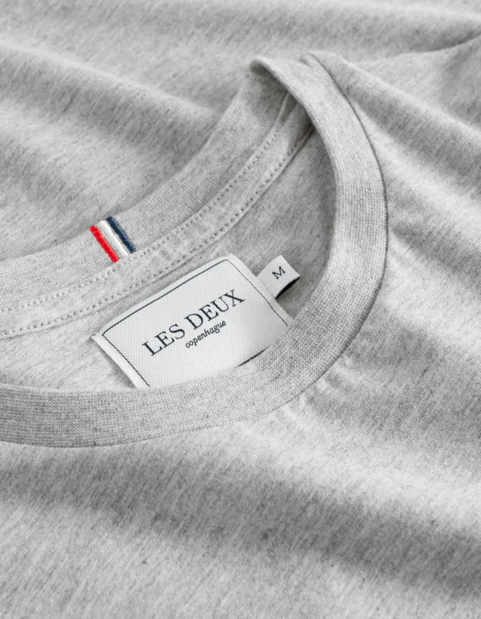 Men Les Deux Tshirts Norregaard TShirt 8211 Grey Melange