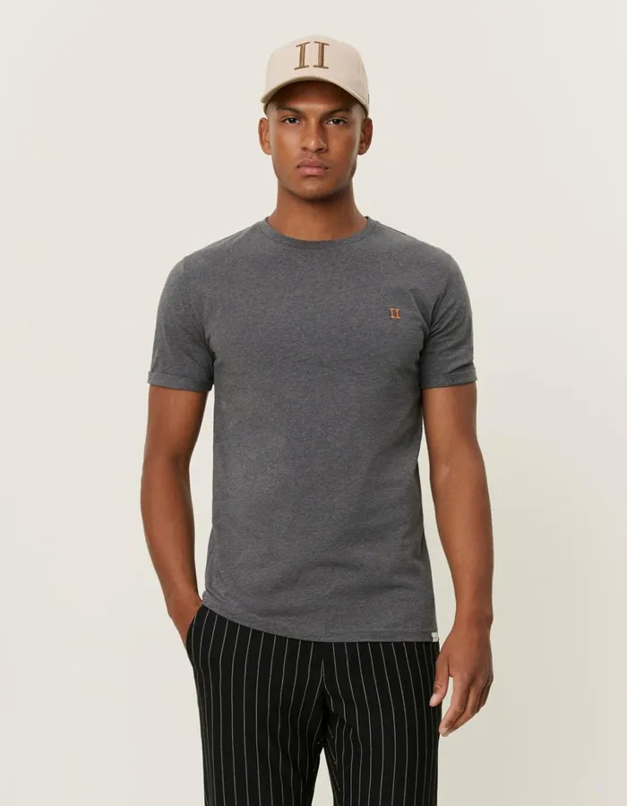 Men Les Deux Tshirts Norregaard TShirt 8211 Seasonal 8211 Charcoal MelangeOrange