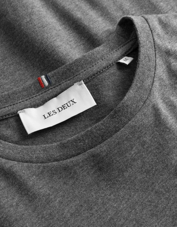 Men Les Deux Tshirts Norregaard TShirt 8211 Seasonal 8211 Charcoal MelangeOrange