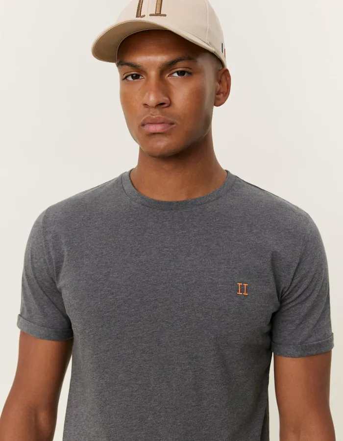 Men Les Deux Tshirts Norregaard TShirt 8211 Seasonal 8211 Charcoal MelangeOrange