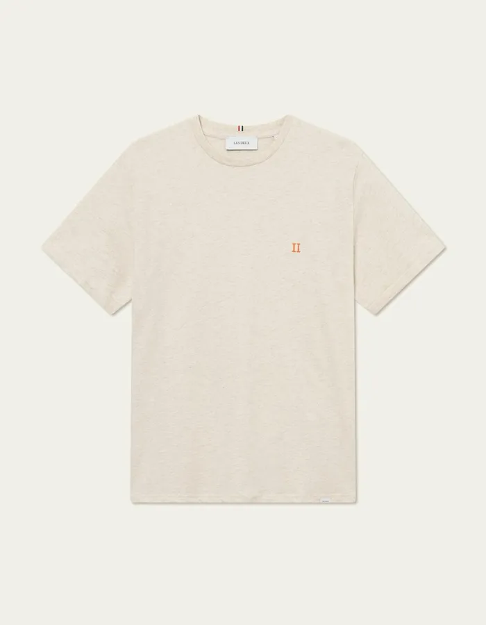 Men Les Deux Tshirts Norregaard TShirt 8211 Seasonal 8211 Ivory MelangeOrange