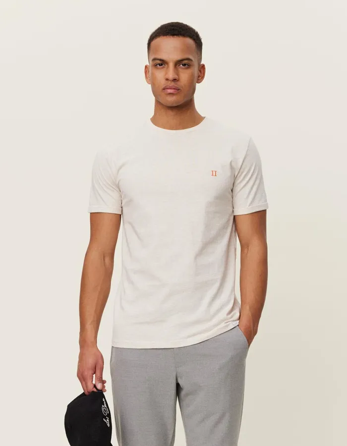 Men Les Deux Tshirts Norregaard TShirt 8211 Seasonal 8211 Ivory MelangeOrange