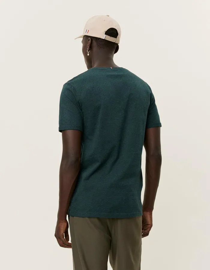 Men Les Deux Tshirts Norregaard TShirt 8211 Seasonal 8211 Pine Green MelangeOrange