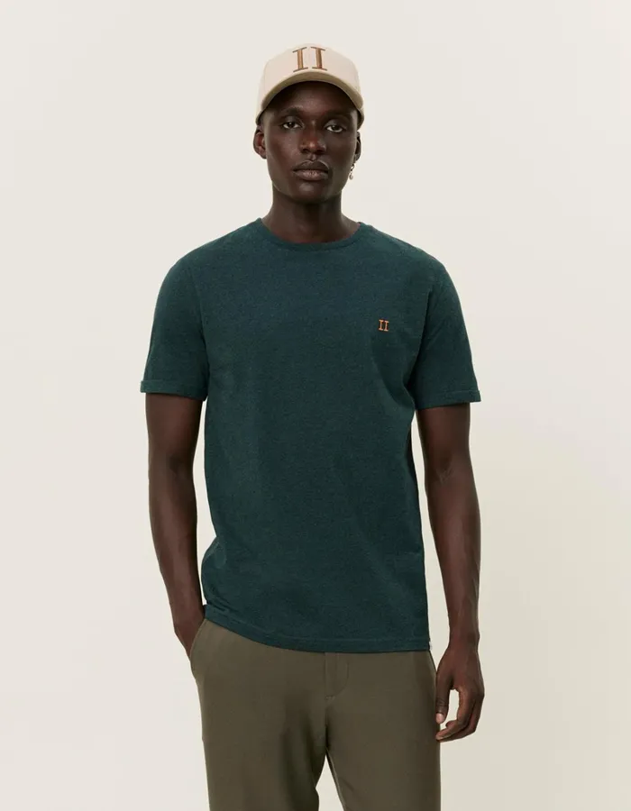 Men Les Deux Tshirts Norregaard TShirt 8211 Seasonal 8211 Pine Green MelangeOrange