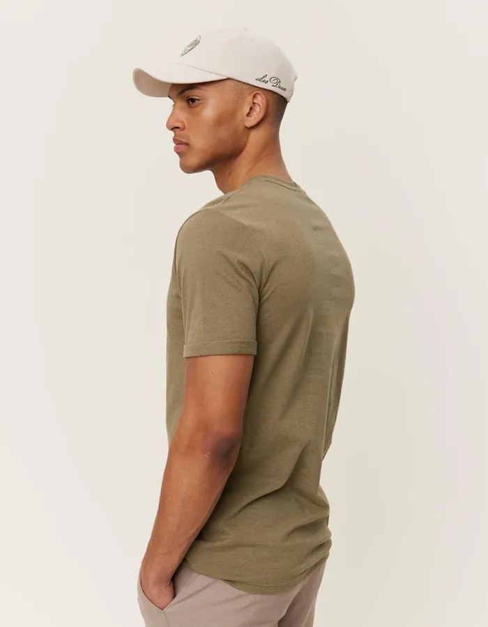 Men Les Deux Tshirts Norregaard TShirt 8211 Seasonal 8211 Surplus Green MelangeOrange