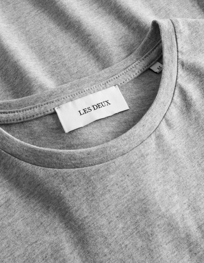 Men Les Deux Tshirts Norregaard Tonal TShirt 8211 Grey Melange