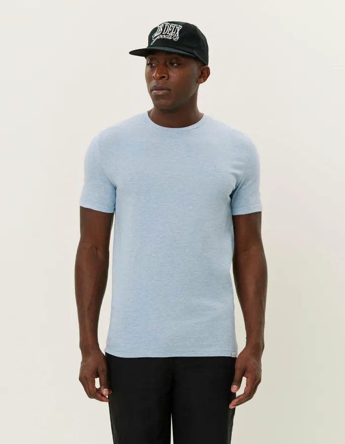 Men Les Deux Tshirts Norregaard Tonal TShirt 8211 Xenon Blue Melange