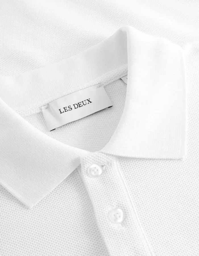 Men Les Deux Tshirts Piece Pique Polo 8211 WhitePacific Ocean