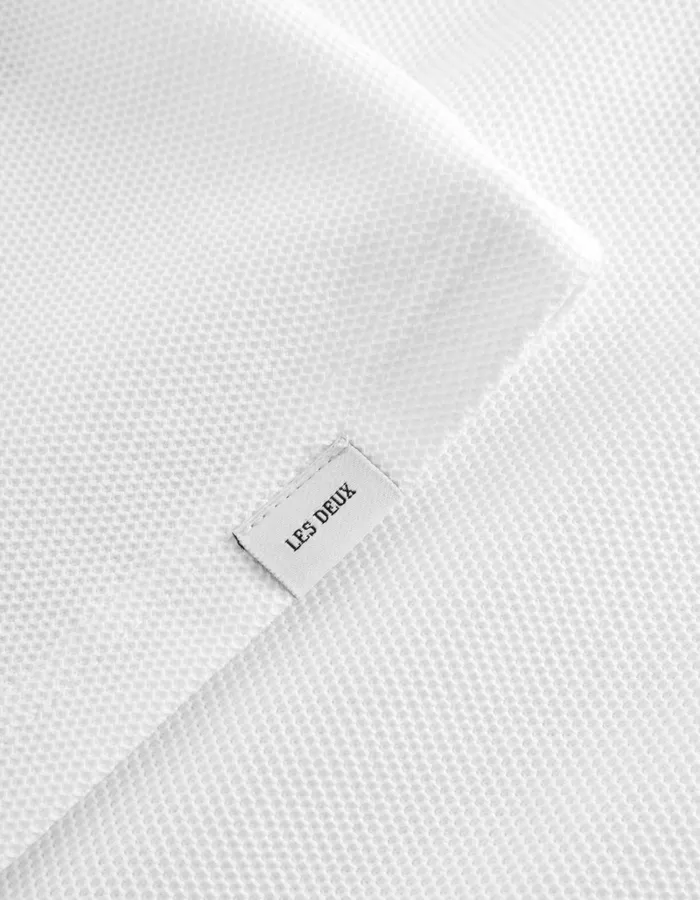 Men Les Deux Tshirts Piece Pique TShirt 8211 WhitePacific Ocean